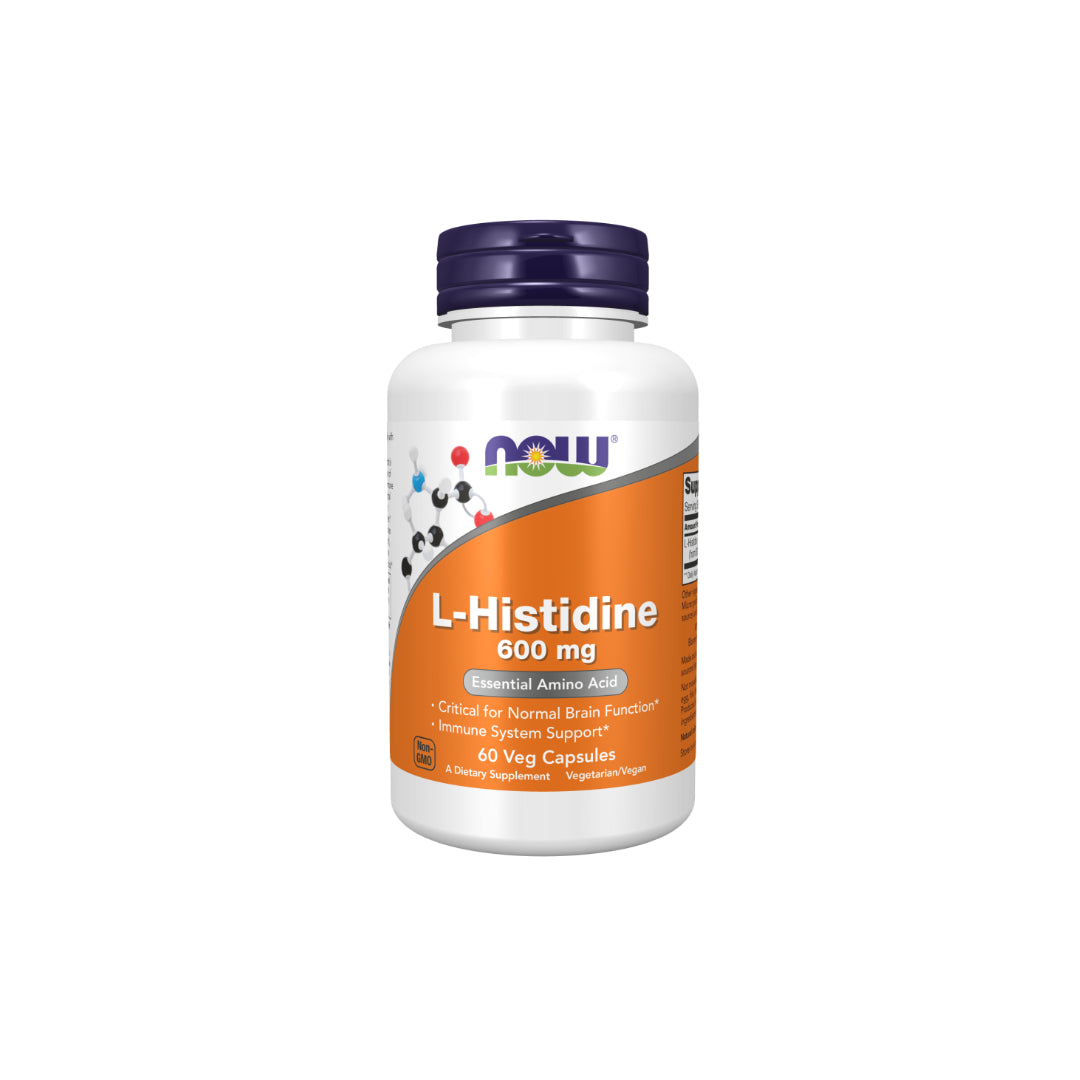 L-Histidin 600 mg 60 vegetarische Kapseln Now Foods