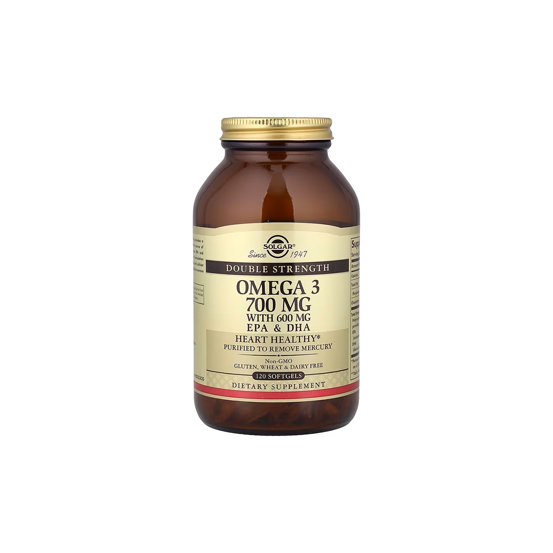 Omega-3 mit doppelter Stärke 700 mg 120 Weichkapseln Solgar